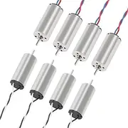 8520 Coreless Motor 8.5x20mm Brushed Motors 4CW 4CCW Coreless Motor 53000Rpm Mini DC Motors with JST-1.25 Connector for DIY Micro Quadcopter RC Drone