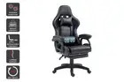 Ergolux Meta Massage Gaming Chair with Footrest - Black