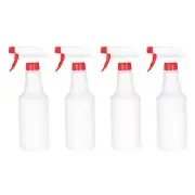 4pcs 500ml/16oz Plastic Spray Bottles Adjustable Water Mist Stream Sprayer Red