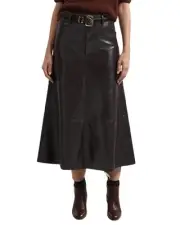 Citizens Of Humanity cassia leather skirt in Chocolate Dark Brown