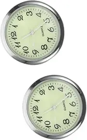Mobestech 2pcs Car Clock Small Digital Clock Automotive Clock Car Mini Clock Car Dash Clock Dashboard Clock Small Digital Battery Operated Pendulum Clocks Clock Small Tiny Clock Retro Metal