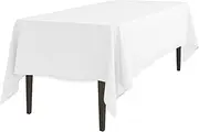 LinenTablecloth 60 x 102-Inch Rectangular Polyester Tablecloth White