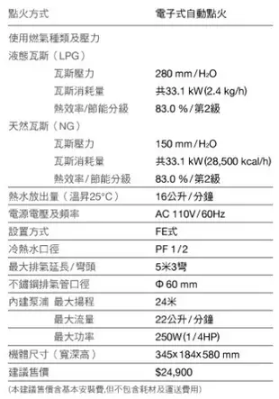 【大尾鱸鰻便宜GO】櫻花牌 DH-1693C 渦輪增壓 智能恆溫熱水器 強制排氣熱水器 16公升 數位恆溫熱水器