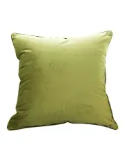 [SOGA] 45cm Foliage Velvet Square Throw Pillow in Subtle Fluorescent Green