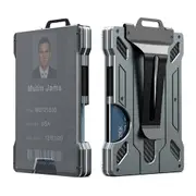Card Holder Aluminum RFID Blocking Men Credit ID Wallet Slim Money Purse Clip