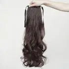 Brown Hair Accessories Heat Resistant Fiber Long Wavy Ponytail Ponytail Wig