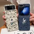 For Samsung Galaxy Z Flip6 Flip5 Z Flip4 Z Flip3 Cute Astronauts TPU Case Cover