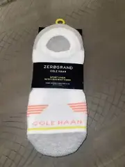 COLE HAAN Women 1 Pair White Sport Liner W/Coolmax Fiber Socks Sz4-10
