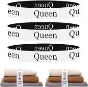 Bed Sheet Organizer Bands and Storage 3pcs Queen, White