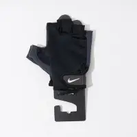 在飛比找Yahoo奇摩購物中心優惠-Nike 黑色 魔鬼氈 腕帶 男用 基礎 健力 手套 重量 