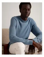 [Blaq] Tristian Textured Knit in Blue