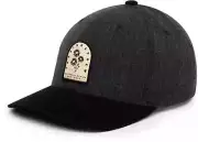Travis Mathew Nightjar Snapback Flexfit California Design Flower Golf Hat Black