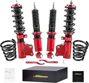 maXpeedingrods Coilovers for Holden Commodore VE 2006-2013, 24 Levels Damping Adjustable Coilover Suspension Kit, Complete Struts Shock Absorber, Height Adjustable Lowering Kit Red