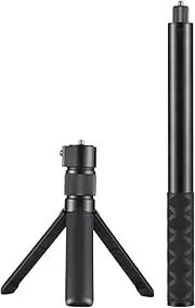 Labymos Extendable Selfie Stick Kit with Rotatable Handle Tr Aluminum Alloy 1/4 Inch Screw 120 cm/47.2 in Max. Length Replacement for X4/ X3/ ONE X2/ ONE X/ONE RS/ONE R/ONE