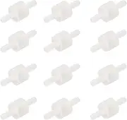 Hyuduo 12 Pcs Non Return Valves Kit,Single Way Check Valve PE High Temperature Spring Water Stop Check for Industry,for Aquarium Fish Tank Air Line Tube Tubing Hose Pipe Fitting Clear (6mm/0.24in