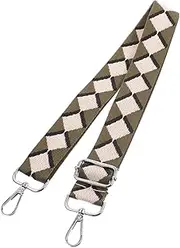 [AKOOSY] Adjustable National Style Bag Strap Wide Shoulder Strap with Hook for DIY Fashion Bags Compatible with Various Styles Unique Design for Easy Replacement