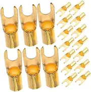 SEWACC 20pcs U Shaped Audio Connectors for Subwoofer and Amplifier Compatible with Automotive and Home Audio Systems Easy Installation Durable and Terminal Blocks