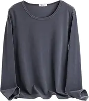 [Generic] Satin Lace Robe Set for Women Womens Two-Piece Sets Long Sleeve O Neck Blouse Thermal Underwear Soft and Warm Top and Pants Set Clothes Under 10