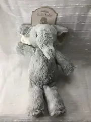 Kellytoy Kelly Baby Gray Elephant Plush Soft Stuffed 13" Rattle Toy Grey Buddy