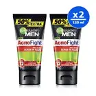 2 x Garnier Acno Fight Anti Acne Bright Facial Foam Face Scrub Dullness 150 ML