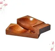 FUNNETOYU 6 Pcs Wooden Chopstick Holder Spoon Rest Tableware Rack for Household and Hotel Use Natural Design for Dining Banquet Decoration