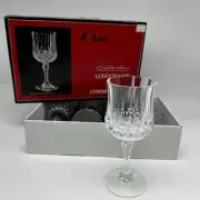 Vintage Cristal D'Arques Longchamp Crystal 8.5 oz Wine / Water Glasses