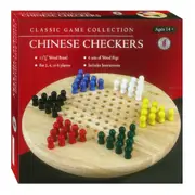 Classic Games Collection Chinese Checkers With Wooden Pegs Board Game