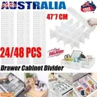 24/48Adjustable Clapboard Drawer Cabinet Divider Partition DIY Organiser KZ