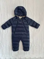 NWT Patagonia Infant Hi-Loft Down Sweater Bunting Snowsuit 3-6 Months Navy Blue
