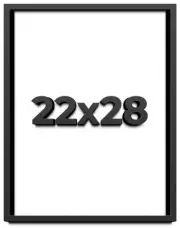 22x28 Shadow Box Frame Black | 2 Inches Deep Real Wood Contemporary Shadowbox Di