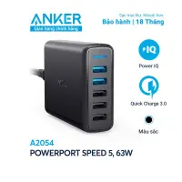 在飛比找蝦皮購物優惠-Anker 充電器 5 端口 ,63w, 2 個快速充電 3