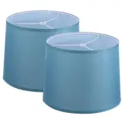 2Pcs Drum Lampshade for Table Lamps 11.4"x12.6"x9.8" Floor Lamp Shade Blue