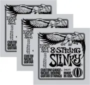 3 Sets of Ernie Ball 2625 8-String Slinky Nickel-Wound Electric Guitar Strings 1