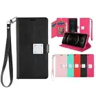 For iPhone 16 Plus 6.7in Case PU Leather Wallet Extra Card Flap + Tempered Glass