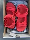 $795 Balenciaga Men's Red Tourist Two-Strap Ripstop Sandal Shoes Size 11