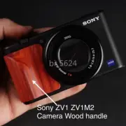 Wood shake Handle For Sony ZV1 ZV1M2 ZV1F Camera Solid Ebony Walnut Finger Grip