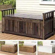 1x Gardeon Outdoor Storage Box Garden Bench Wooden Chest Toy Tool Sheds Furniture