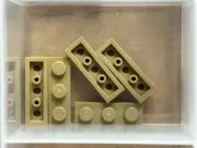LEGO Parts - Dark Tan Plate 1 x 3 - No 3623 - QTY 5