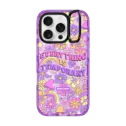 iPhone 16 Pro Impact Ring Stand Case MagSafe Compatible Everything is Temporary by Kelsie Cosmic