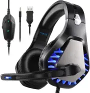 Wired USB Headset with mic Gaming Over ear Headset W LED 7.1 Sound Headphone