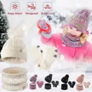 Kids Winter Beanie Hat Scarf Gloves Set for Toddler Boys Girls Children's gifts