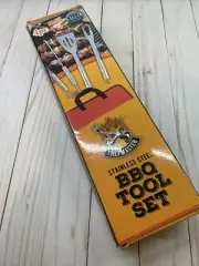 NEW CHEF MASTER 4 PIECE BBQ TOOLS STAINLESS STEEL UTENSILS KTBQSS4B