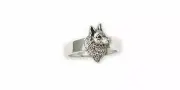 Corgi Ring Jewelry Sterling Silver Handmade Dog Ring CG4-R