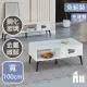 【AT HOME】3.3尺玻璃白色收納大茶几/客廳桌 現代簡約(米奇)