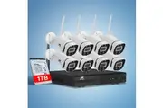UL-tech Wireless CCTV Security System 8CH NVR 3MP 8 Square Cameras 1TB