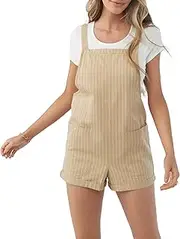 [O'Neill] Womens Summerlin Romper, Khaki, L, Khaki | Summerlin, Large