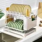 ACA Dish Drainer Drying Rack Tray Cutlery Plate Cup Holder Kitchen Sink Storage