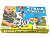 Book & Zebra Puzzle Storybooks Kids Educational Activity Toy Puzzle New In Box