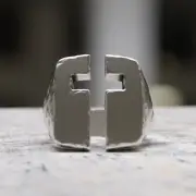 Handmade 925 Sterling Silver Cross Ring - Bold Christian Faith Statement