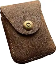 [ARKCHIU] Cigarette Case for King Size, Leather Cigarette Holder Case for Men, 20 CapacityBrown,One Size
